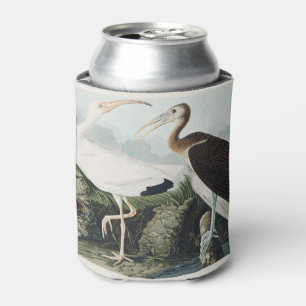 Vintage Audubon White Ibis Bird Nature Art Can Cooler