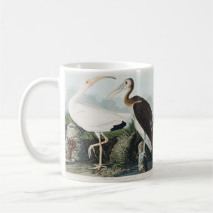 Vintage Audubon White Ibis Bird Nature Art Coffee Mug