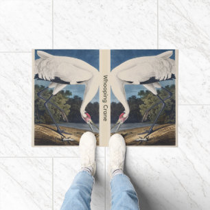Vintage Audubon Whooping Crane Bird Nature Art Doormat