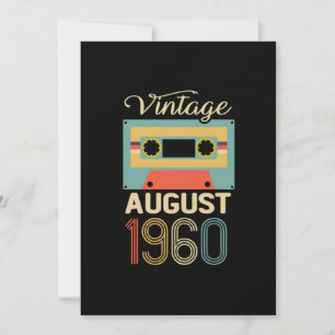 Vintage August 1960 60th Birthday 60 Year Gift Invitation