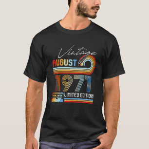 Vintage August 1971 Limited Edition Cassette Tape T-Shirt