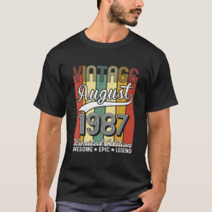 Vintage August 1999 22Nd Birthday Limited Edition T-Shirt