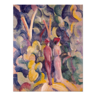 Vintage August Macke Couple on the Forest Track  Photo Print