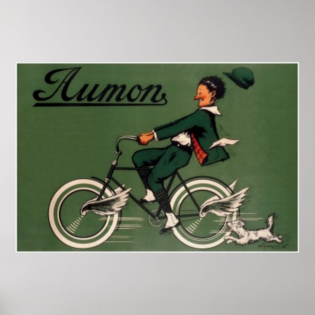 Vintage Aumon Bicycle Advertisement Poster (Front)
