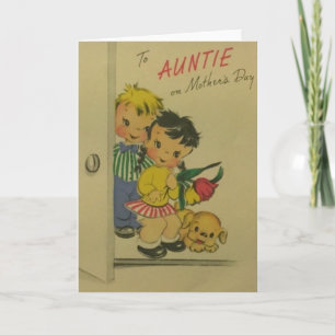 Vintage Auntie Mother's Day Greeting Card
