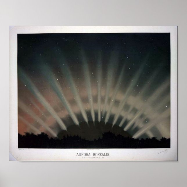 Vintage Aurora Borealis Poster (Front)