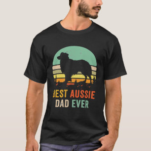 Vintage Aussie Shepherd Papa Best Dad Ever Aussie T-Shirt