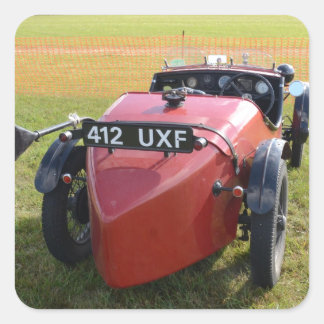 Vintage Austin 7 Sportscar Square Sticker