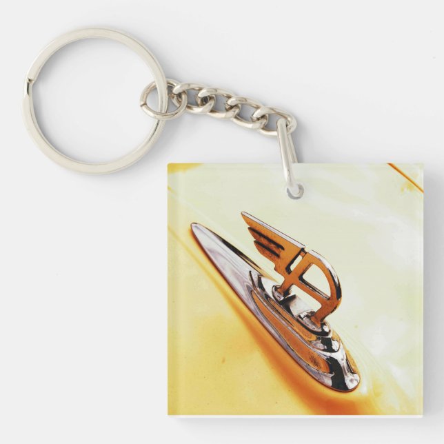 vintage austin car motif key ring (Front)