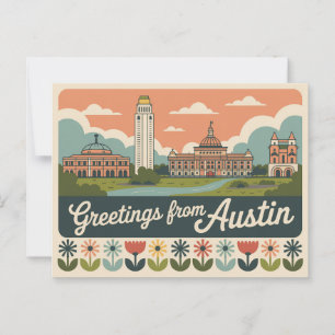Vintage Austin Postcard   Greetings from Austin