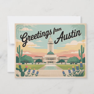 Vintage Austin Postcard Greetings from Austin