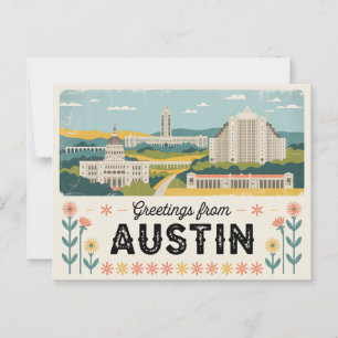 Vintage Austin Postcard   Greetings from Austin