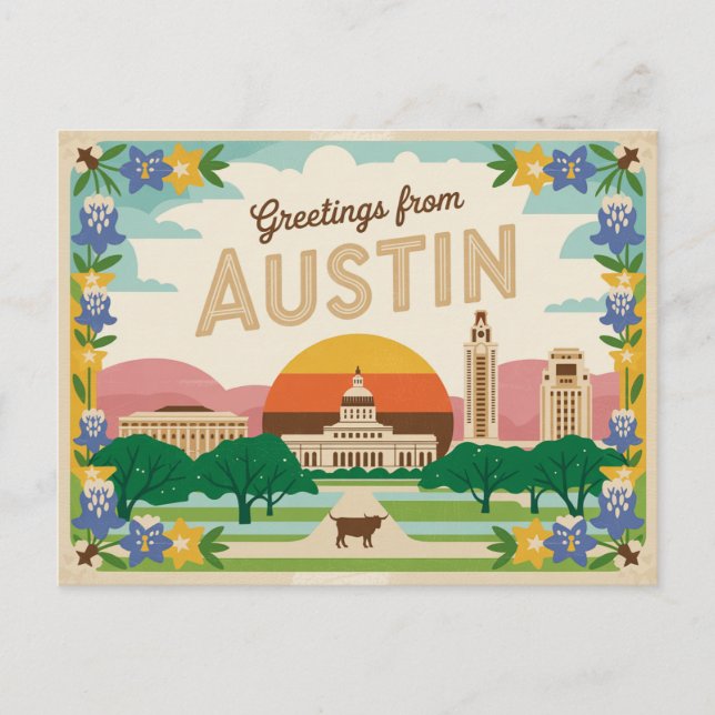 Vintage Austin Postcard | Greetings from Austin (Front)