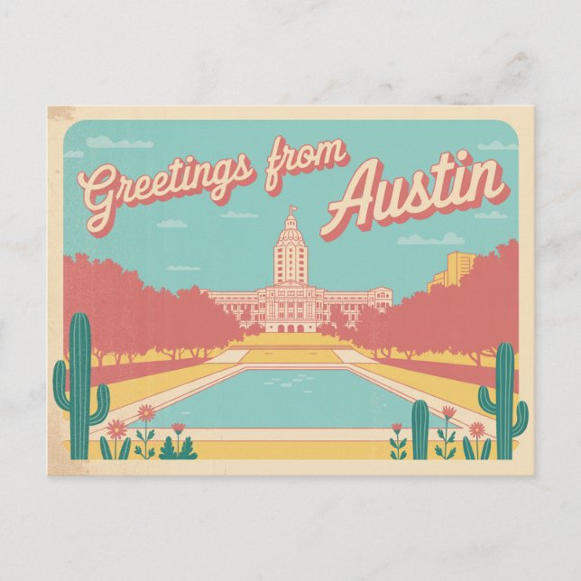Vintage Austin Postcard | Greetings from Austin (Front)