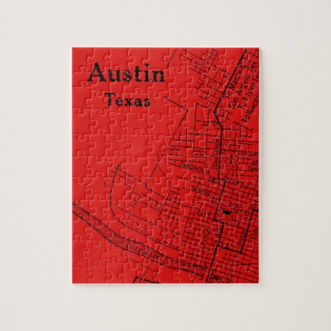 Vintage Austin Red Jigsaw Puzzle (Vertical)