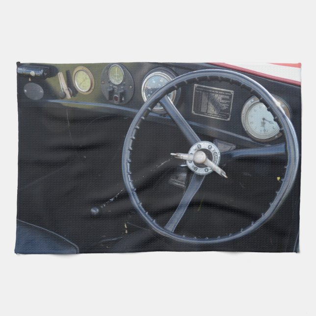 Vintage Austin Seven Dashboard Tea Towel (Horizontal)