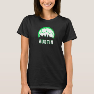 Vintage Austin Soccer Tx Home Skyline T-Shirt