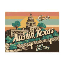 Vintage Austin, Texas - Bat City, USA