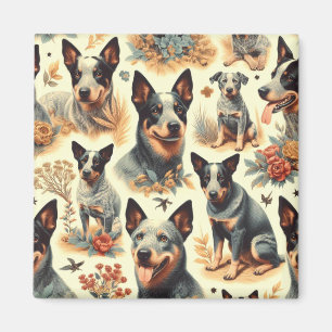 Vintage Australian Cattle Seamless Magnet