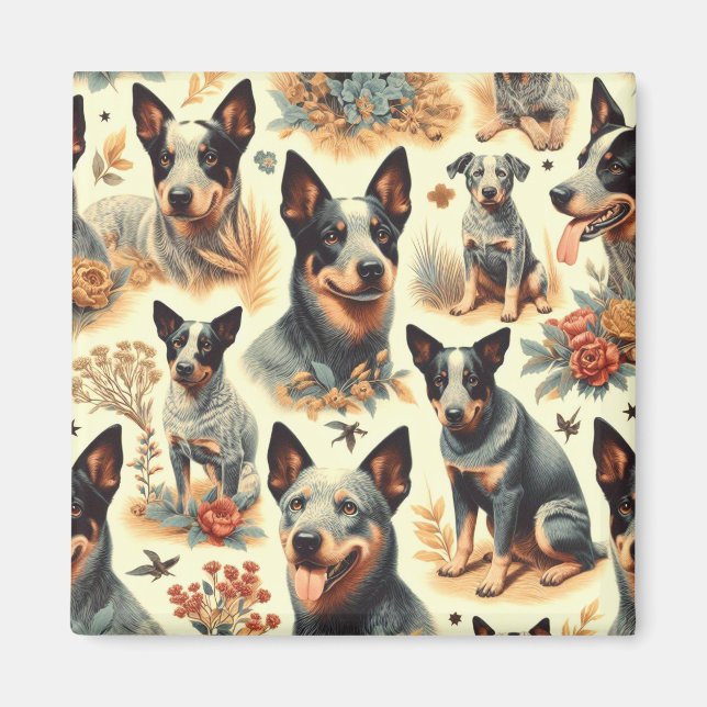 Vintage Australian Cattle  Seamless Magnet (Front)