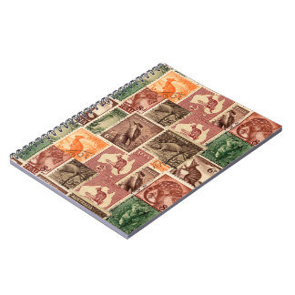Vintage Australian Postage Stamps Collection Notebook