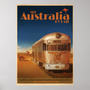 Vintage Australian Railway Travel Poster