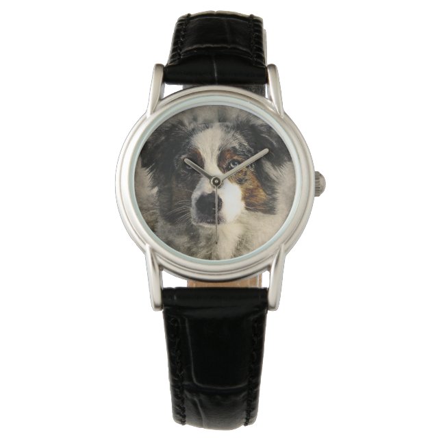 Vintage Australian shepherd dog Watch (Front)