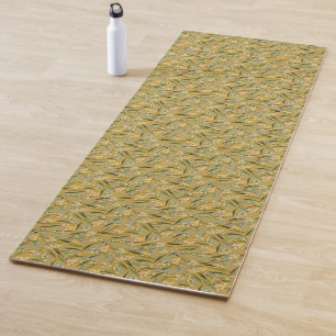 Vintage Australian Wattle  Yoga Mat