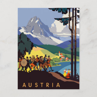 Vintage Austria Alps Travel Postcard