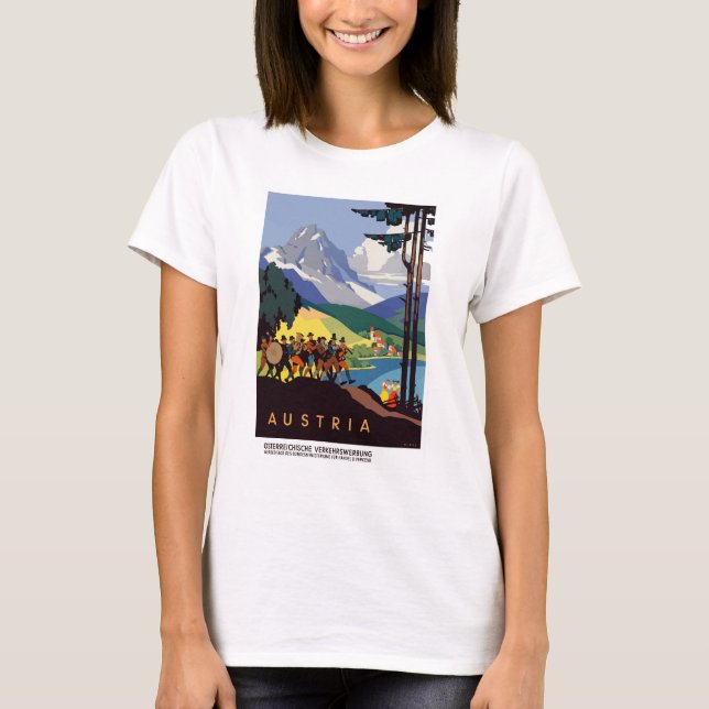Vintage Austria Alps Travel T-Shirt (Front)