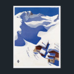 Vintage Austria Skiing Travel Poster Postcard<br><div class="desc">Vintage Austria Skiing Travel</div>