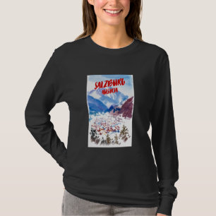 Vintage Austria Snow Mountains Salzburg Travel Sou T-Shirt