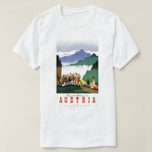 Vintage Austria Travel Art Poster T-Shirt