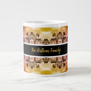 Vintage Austria Vienna Belvedere castle gate Large Coffee Mug