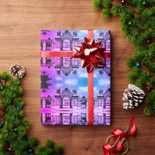 Vintage Austria Vienna Belvedere castle gate Wrapping Paper (Holiday Gift)