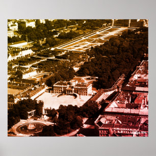 Vintage Austria Vienna Belvedere park overview Poster