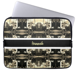 Vintage Austria Vienna Dreimaderlhaus Fiaker 1970 Laptop Sleeve
