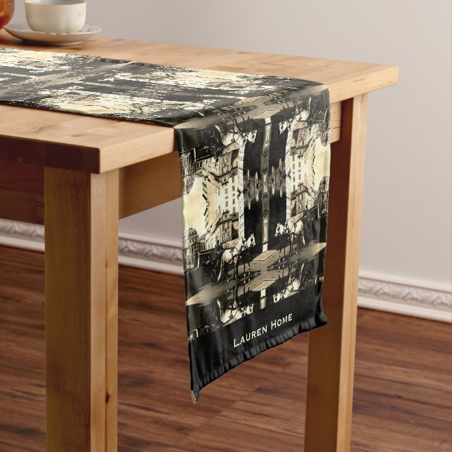 Vintage Austria Vienna Dreimaderlhaus Fiaker Medium Table Runner (In Situ)