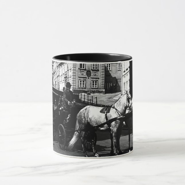 Vintage Austria Vienna Dreimaderlhaus Fiaker Mug (Center)