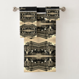 Vintage Austria Vienna Fiaker Staatsoper opera Bath Towel Set