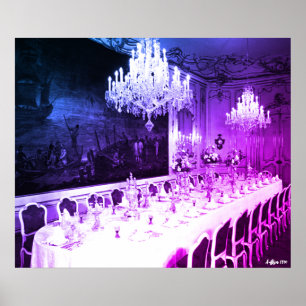 Vintage Austria Vienna Hofburg palace Dining room Poster