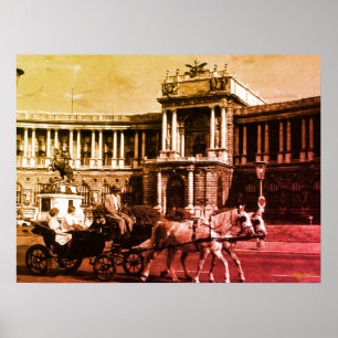 Vintage Austria Vienna Hofburg Palace Poster