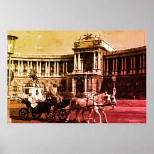Vintage Austria Vienna Hofburg Palace Poster