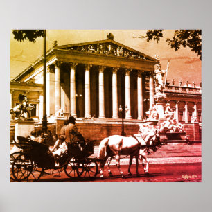 Vintage Austria Vienna parliament Poster