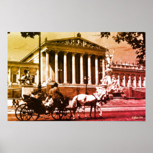 Vintage Austria Vienna parliament Poster