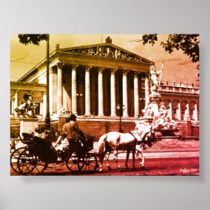 Vintage Austria Vienna parliament Poster
