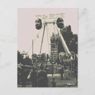 Vintage Austria Vienna Prater amusement park Postcard