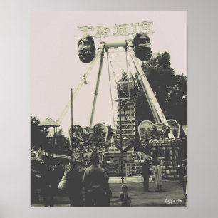 Vintage Austria Vienna Prater amusement park Poster