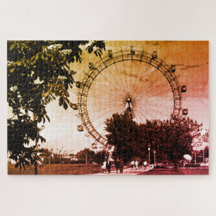 Vintage Austria Vienna Prater giant wheel Jigsaw Puzzle