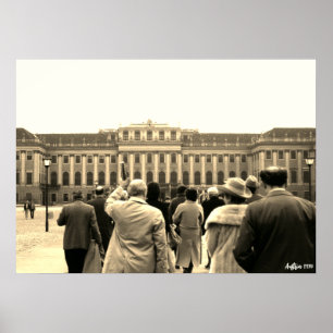 Vintage Austria Vienna Schonbrunn houses Poster